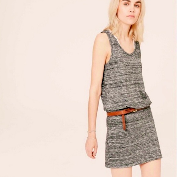 LOU & GREY Blouson Space Dye Mini Dress Sleeveless Medium - Picture 1 of 7